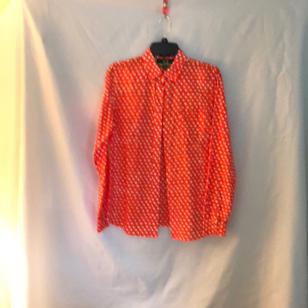 C. Wonder orange polka dot blouse